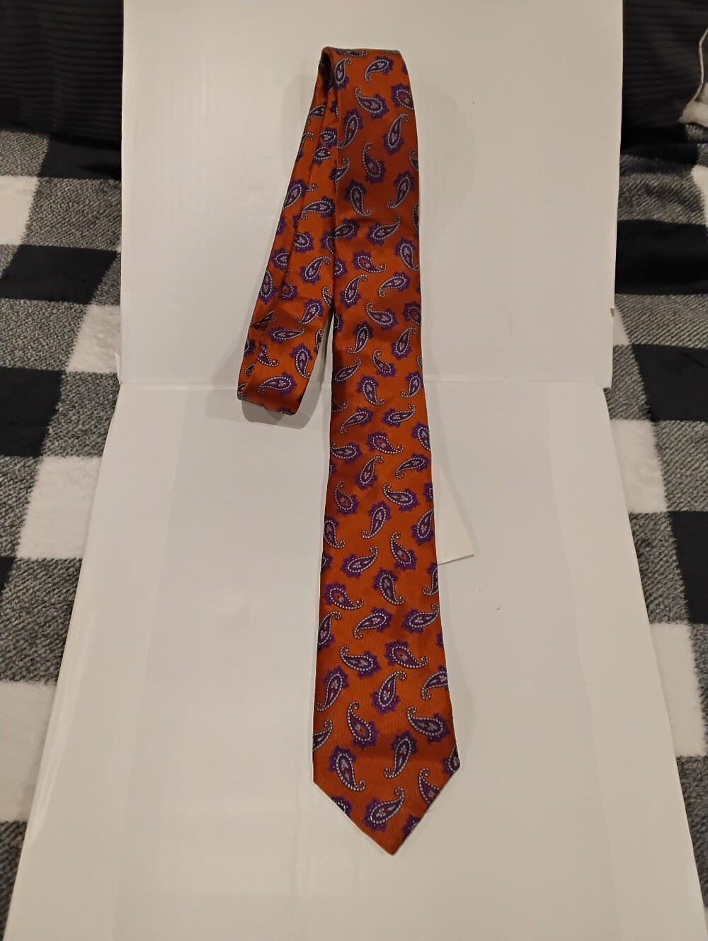 NWT Ted Baker Orange* Silk Tie - Made In Italy